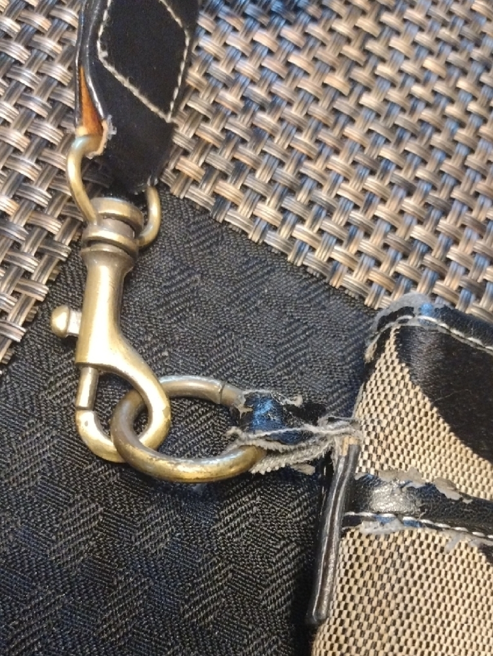 Coach Tan and Black Signature Messenger Crossbody - Picture 6 of 11